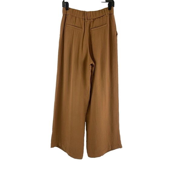 A New Day Crepe Trouser High Waist Wide Leg Rayon Pleated Front Brown Womens 6 - Picture 6 of 15